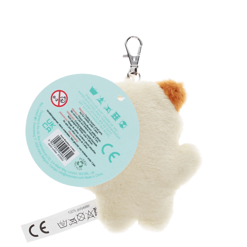 Rex London Fluffy Keyring Bag Charm - Cat
