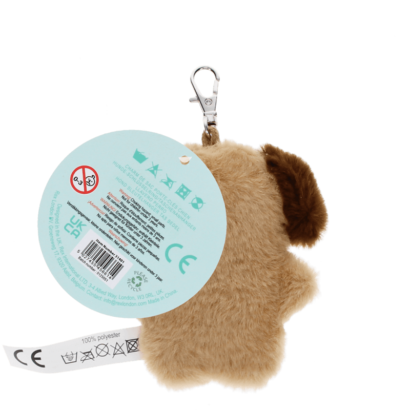 Rex London Fluffy Keyring Bag Charm - Dog