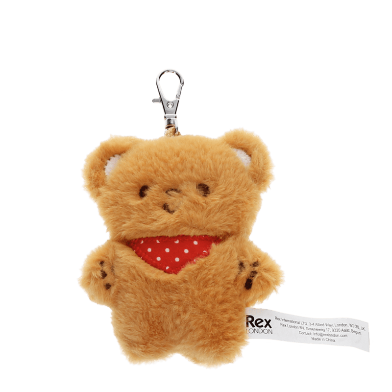 Rex London Fluffy Keyring Bag Charm - Teddy Bear