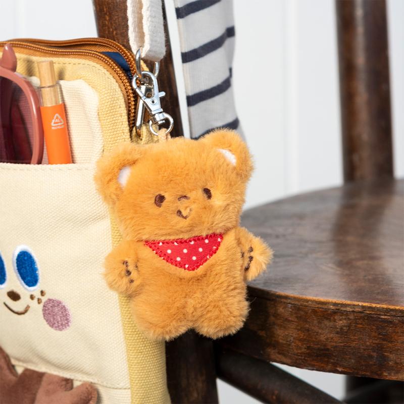 rex london Fluffy keyring bag charm - Teddy bear