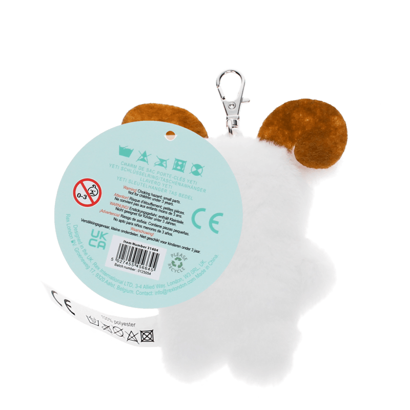 Rex London Fluffy Keyring Bag Charm - Yeti