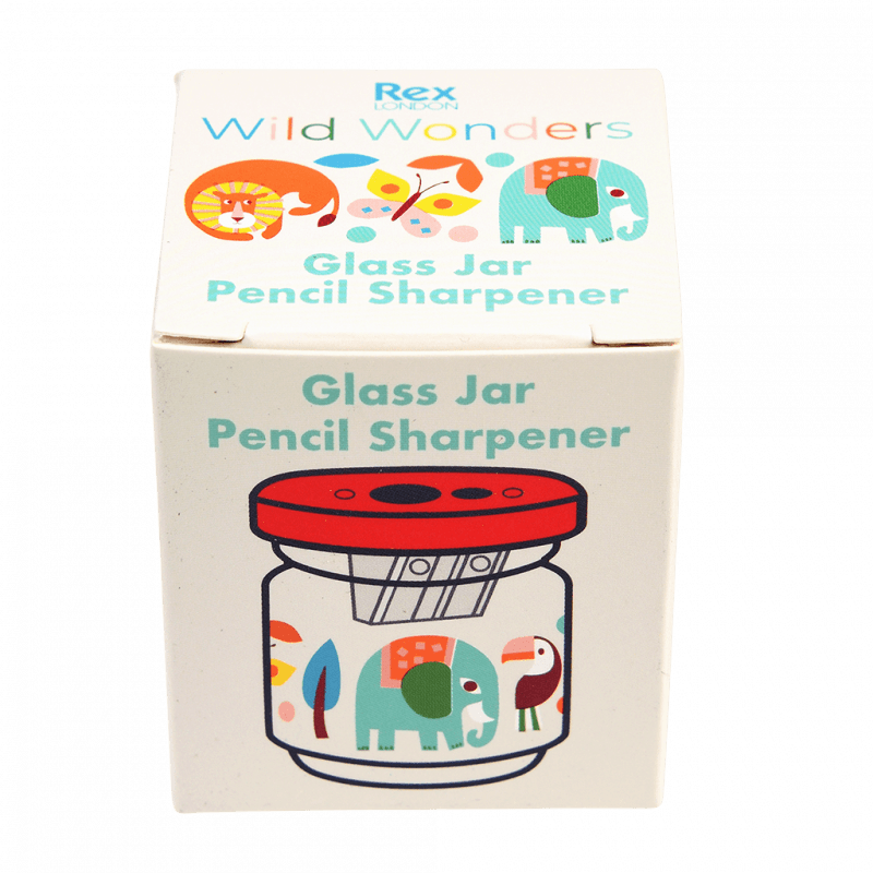 Rex London Glass Jar Pencil Sharpener - Wild Wonders