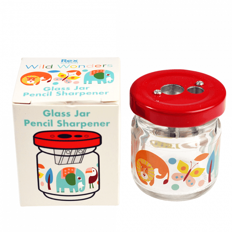 Rex London Glass Jar Pencil Sharpener - Wild Wonders