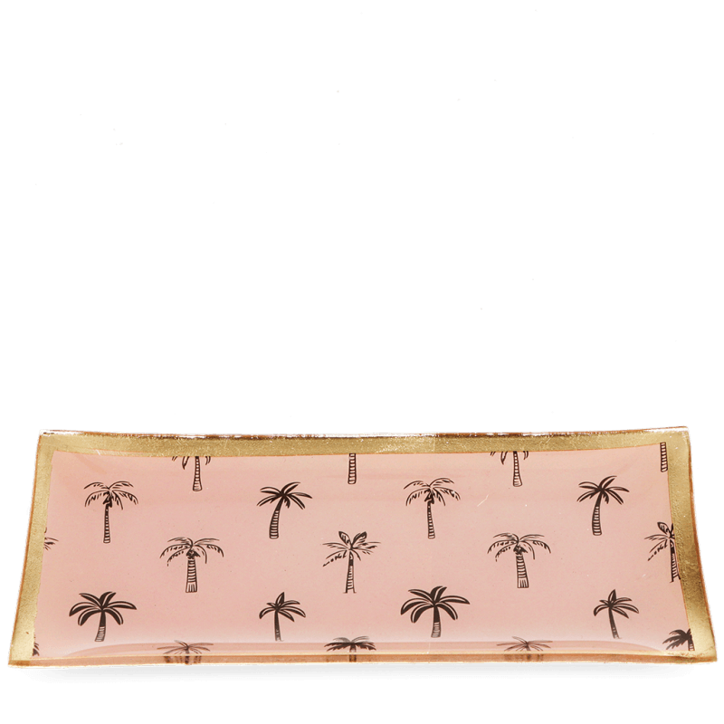 Rex London Glass Trinket Dish - Palm Tree