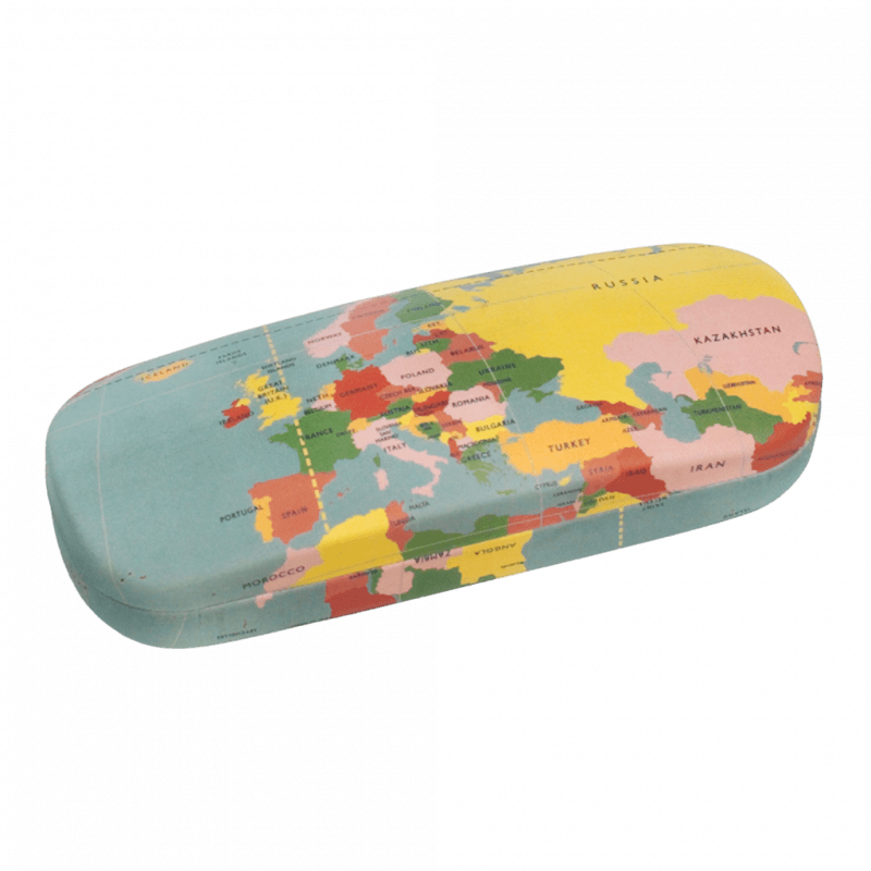 Rex London Glasses Case & Cleaning Cloth - World Map