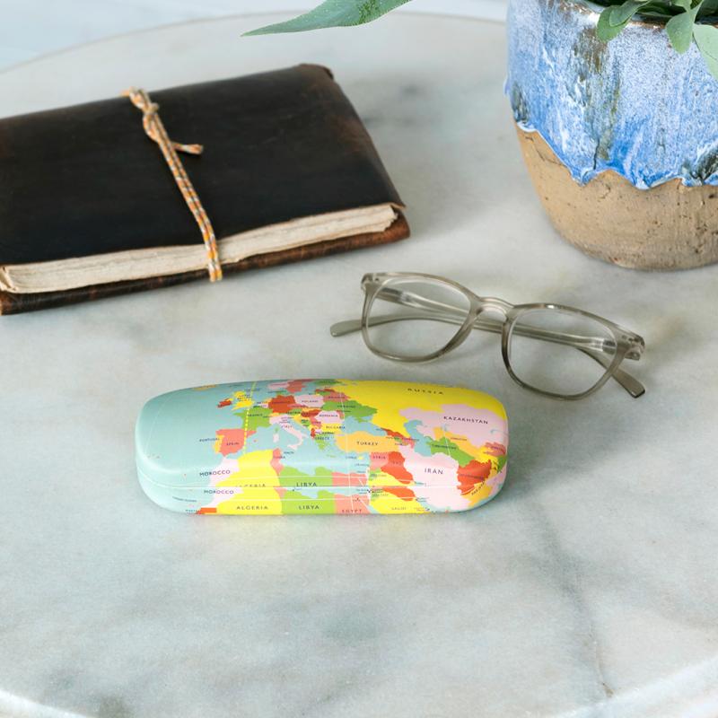 rex london Glasses case & cleaning cloth - World Map