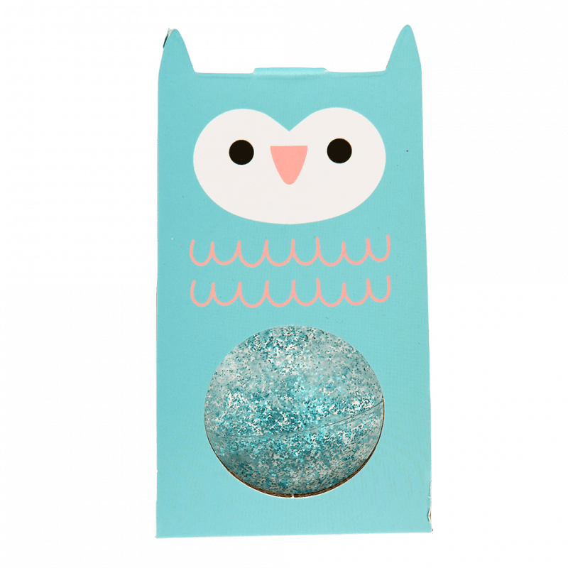 Rex London Glitter Bouncy Ball - Blue Owl