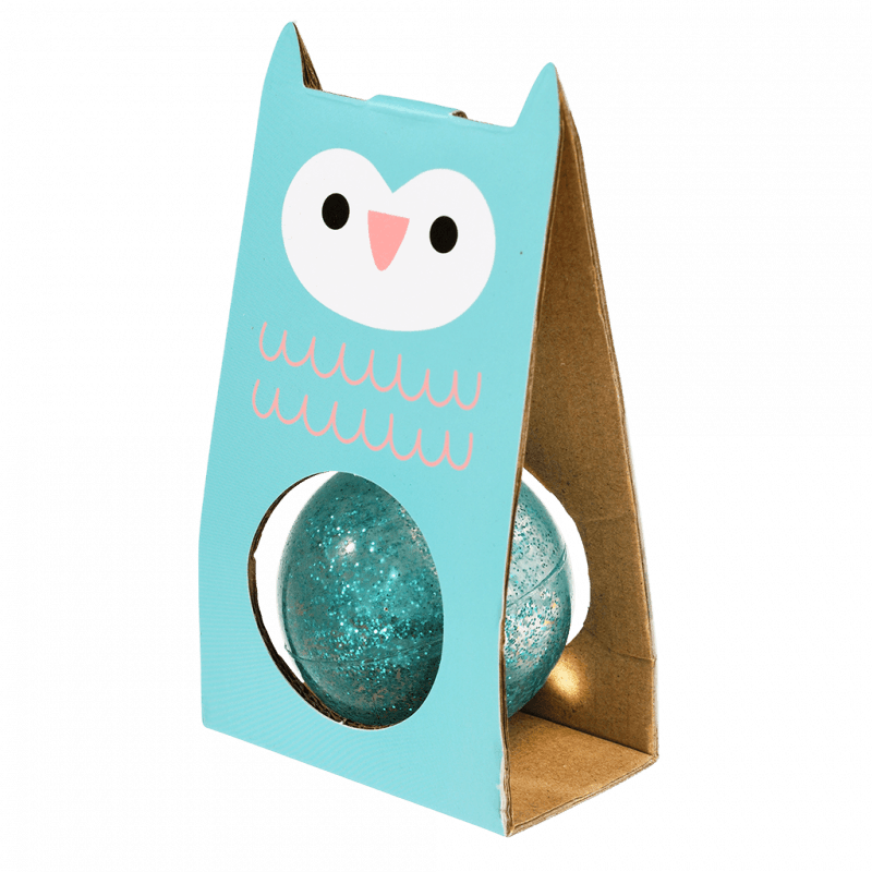 Rex London Glitter Bouncy Ball - Blue Owl