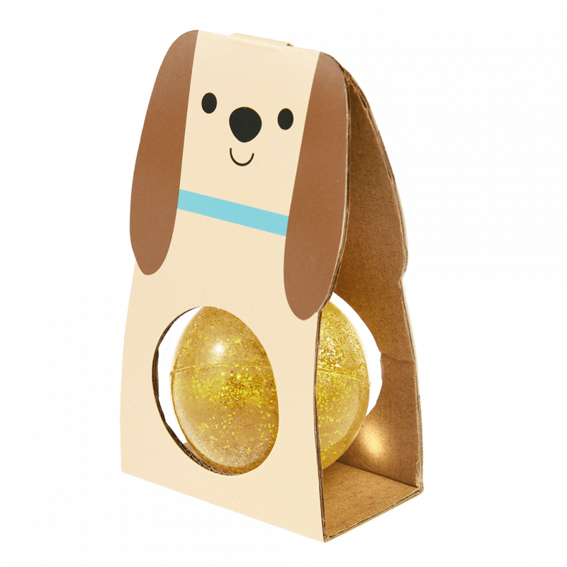 Rex London Glitter Bouncy Ball - Gold Dog