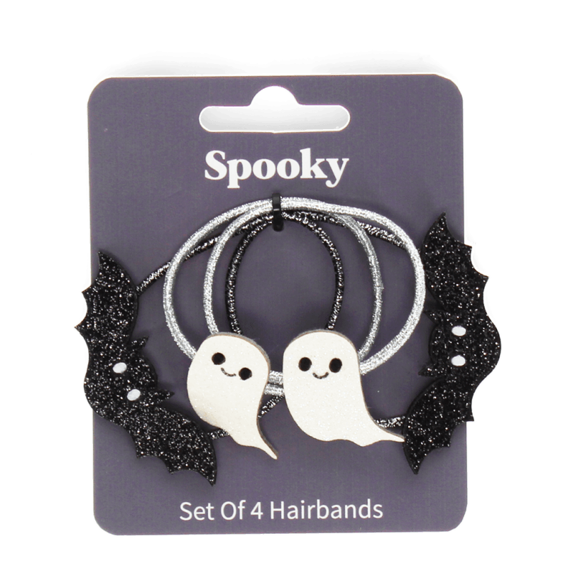 Rex London Glitter Hair Bands (set Of 4) - Spooky