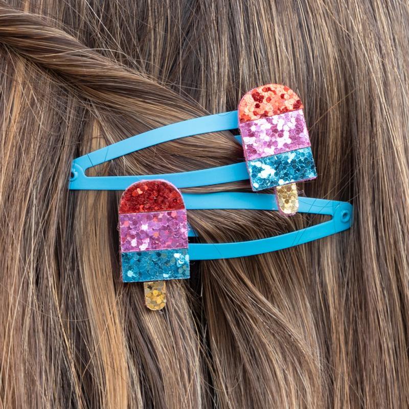 rex london Glitter hair clips (set of 2) - Ice lolly