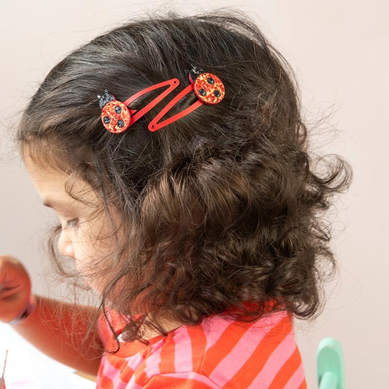 rex london Glitter hair clips (set of 2) - Ladybird