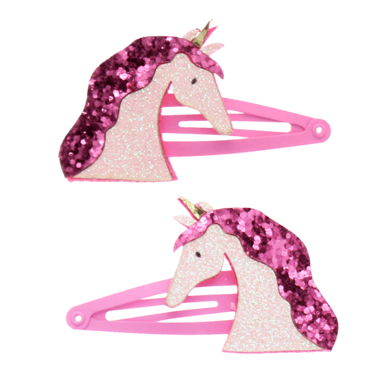 Rex London Glitter Hair Clips - Unicorn