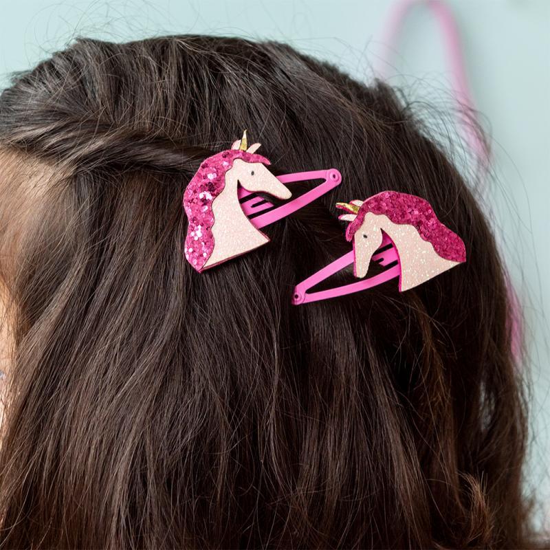 rex london Glitter hair clips - Unicorn