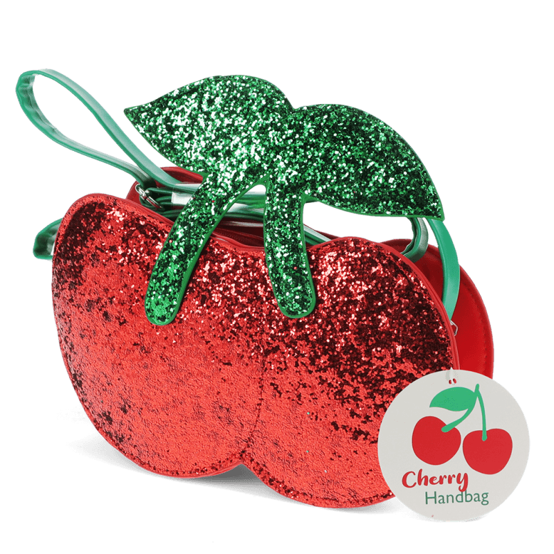 Rex London Glitter Handbag - Cherry
