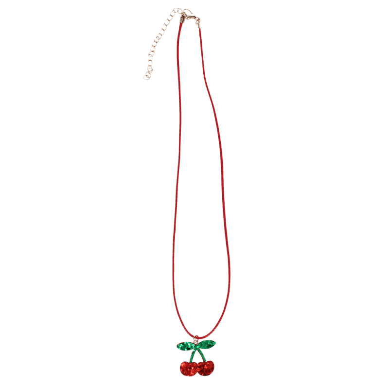 Rex London Glitter Necklace - Cherry
