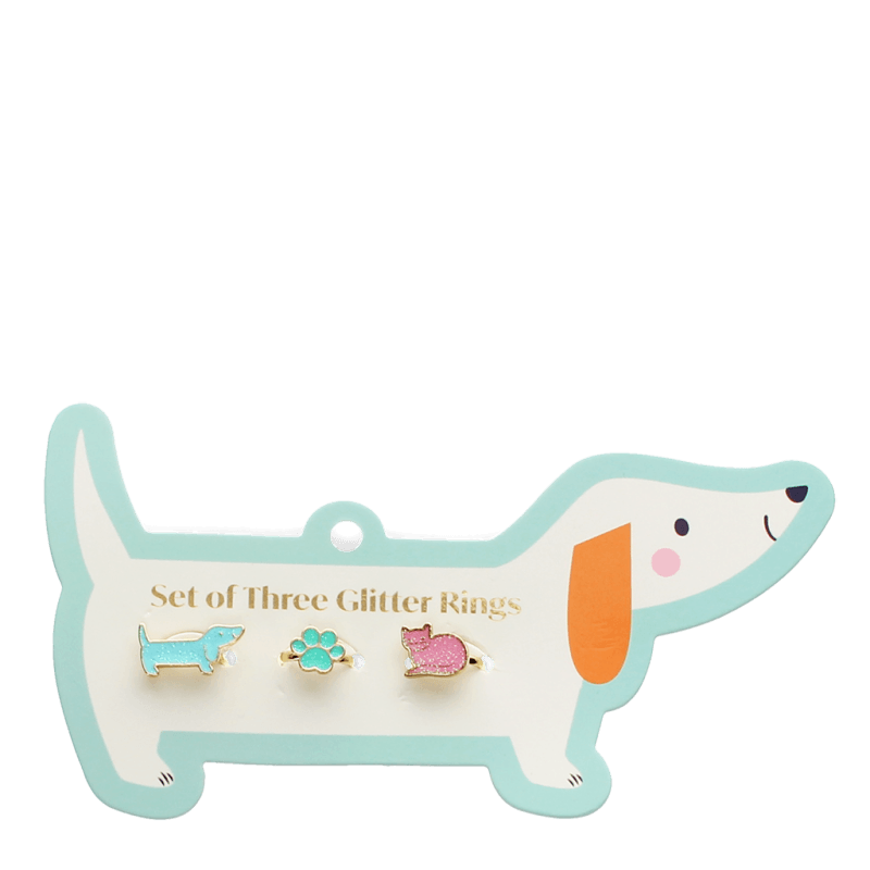 Rex London Glitter Rings (set Of 3) - Dog & Cat