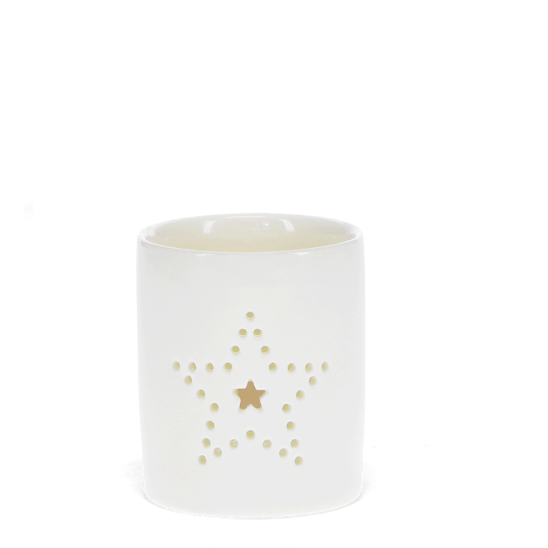 Rex London Glossy Ceramic Tealight Holder - Star