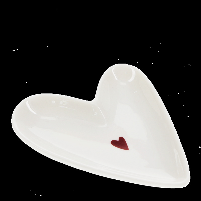 Rex London Glossy Ceramic Trinket Dish - Heart