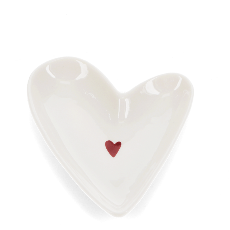 Rex London Glossy Ceramic Trinket Dish - Heart