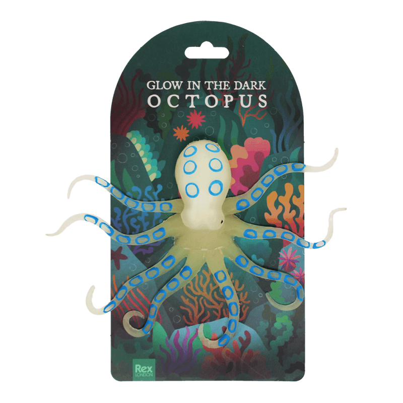 Rex London Glow In The Dark Squishy Toy - Octopus