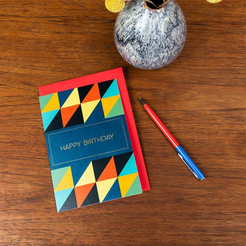 rex london Greetings card - Geometric