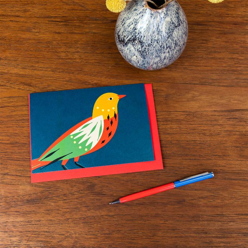 rex london Greetings card - Patterned bird