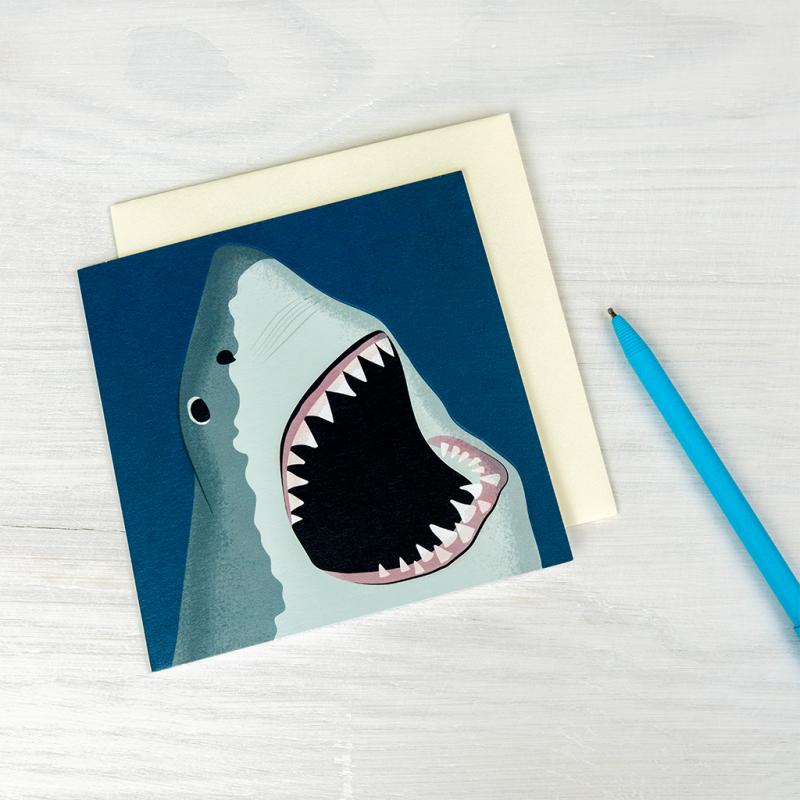 rex london Greetings card - Shark