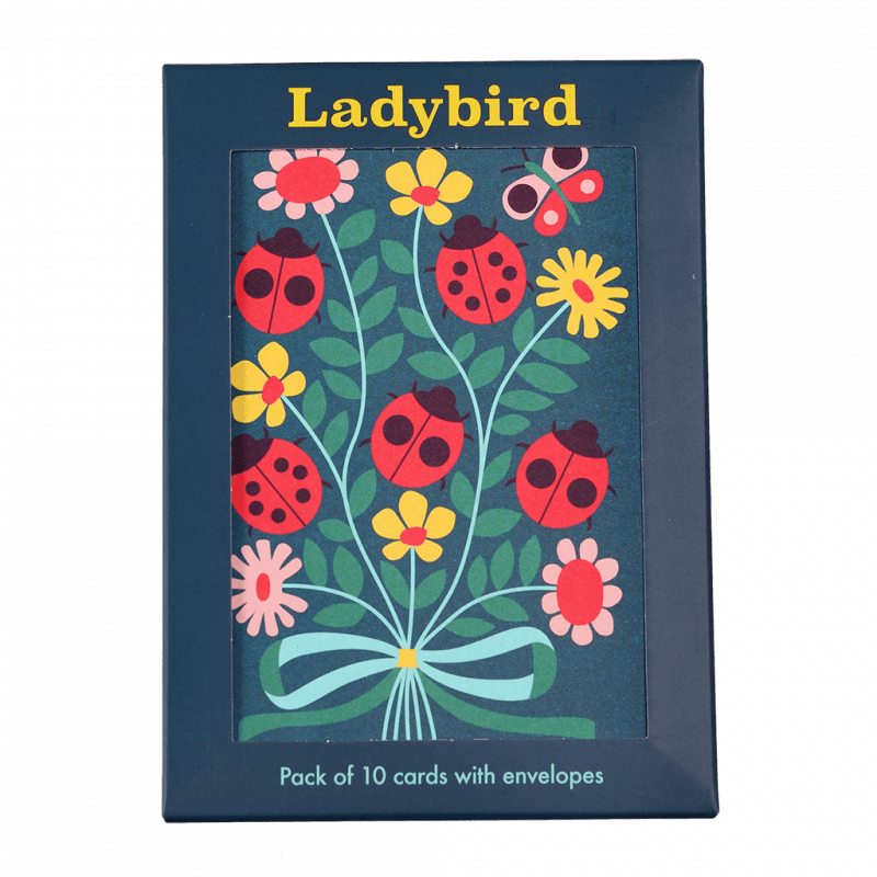 Rex London Greetings Cards (pack Of 10) - Ladybird