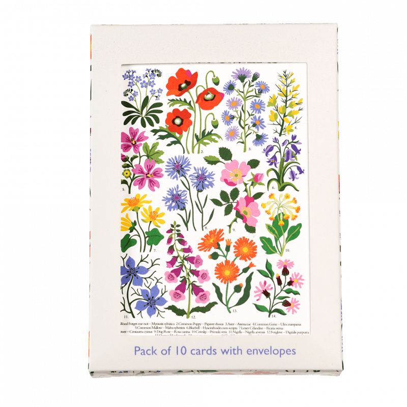 Rex London Greetings Cards (pack Of 10) - Wild Flowers
