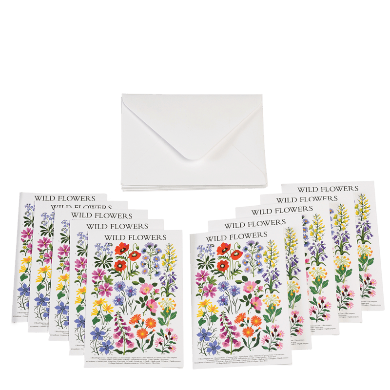 Rex London Greetings Cards (pack Of 10) - Wild Flowers