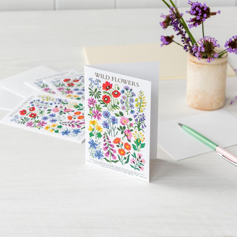 rex london Greetings cards (pack of 10) - Wild Flowers