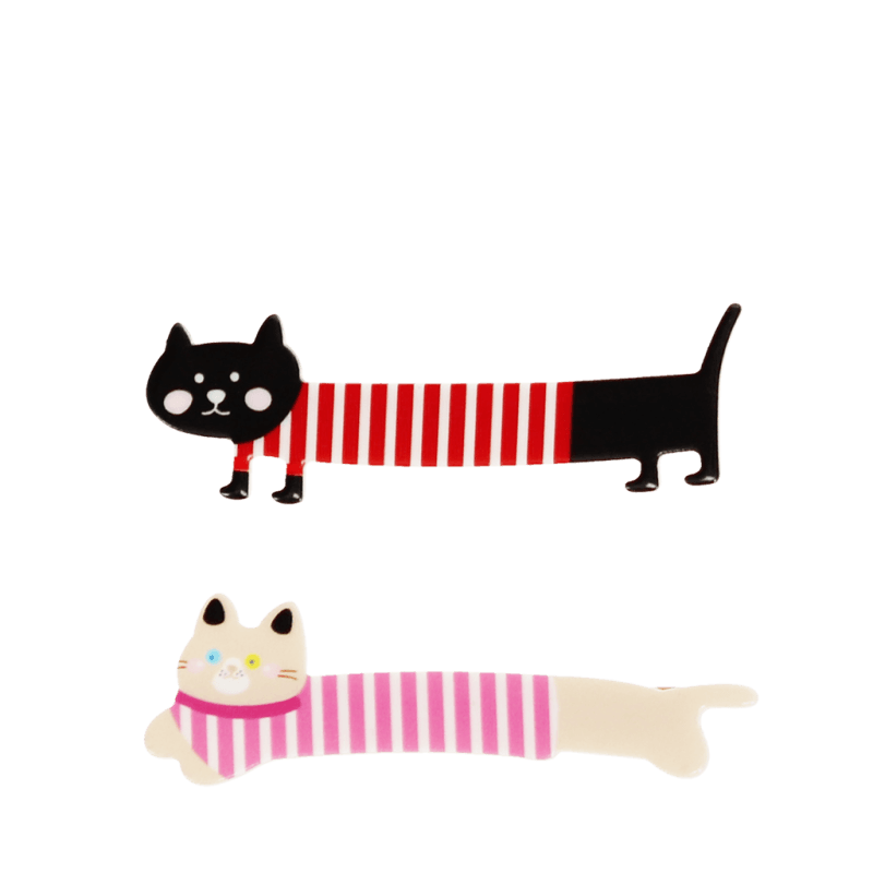 Rex London Hair Clips (set Of 2) - Cats