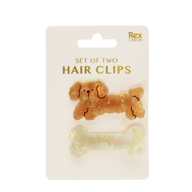 Rex London Hair Clips (set Of 2) - Dog And Bone