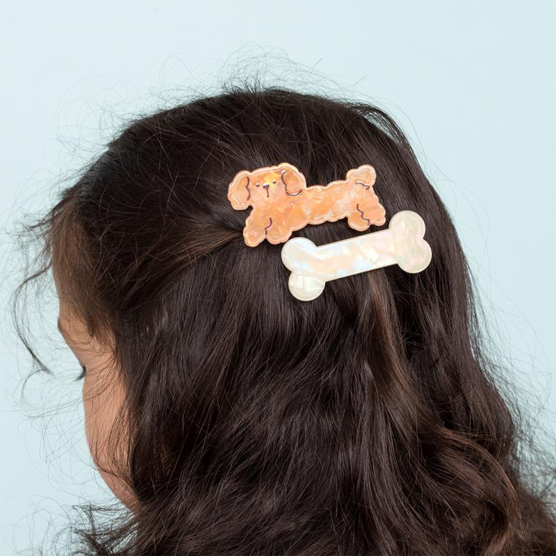 rex london Hair clips (set of 2) - Dog and bone