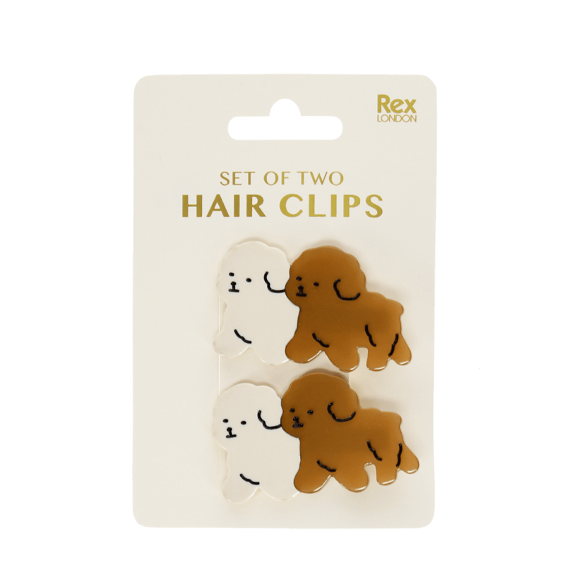 Rex London Hair Clips (set Of 2) - Puppies