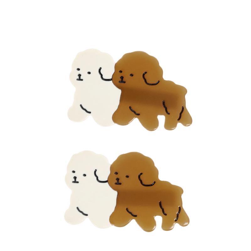 Rex London Hair Clips (set Of 2) - Puppies
