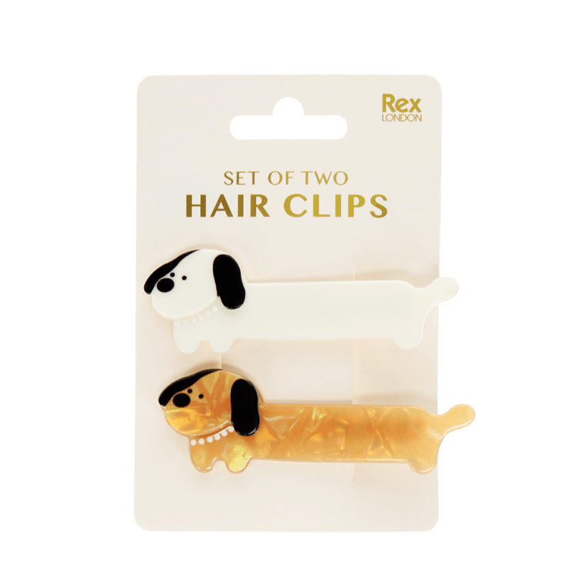 Rex London Hair Clips (set Of 2) - Sausage Dogs