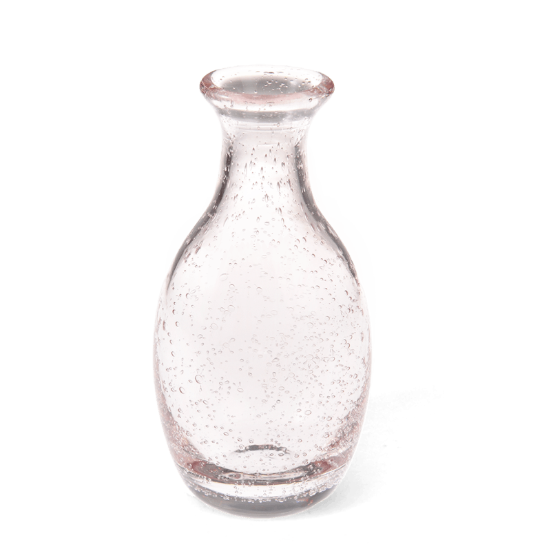 Rex London Hand Blown Bubble Glass Vase - Rose Pink
