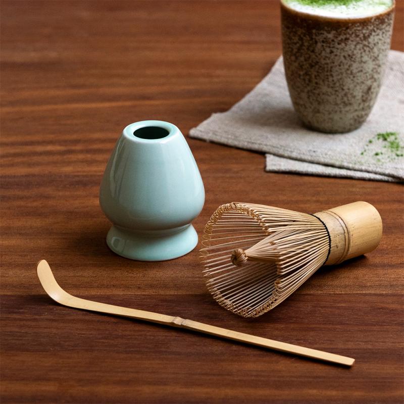 rex london Handmade matcha whisk and stand set