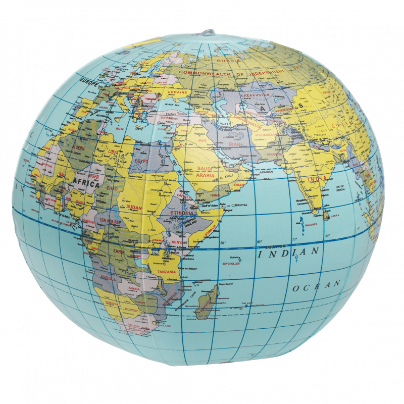 Rex London Inflatable World Globe - World Map