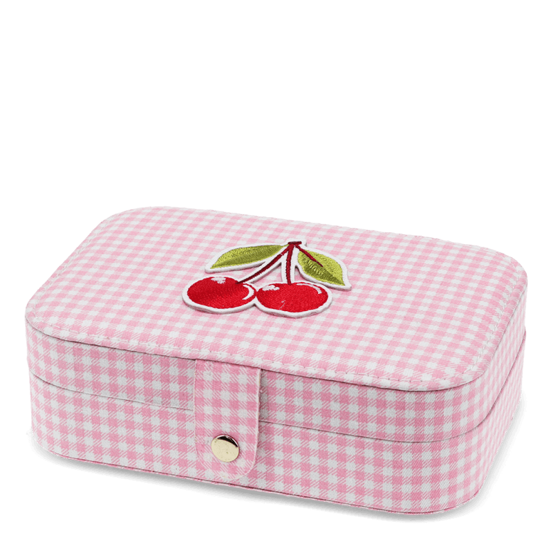 Rex London Jewellery Box - Pink Gingham Cherry