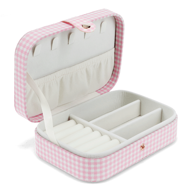 Rex London Jewellery Box - Pink Gingham Cherry