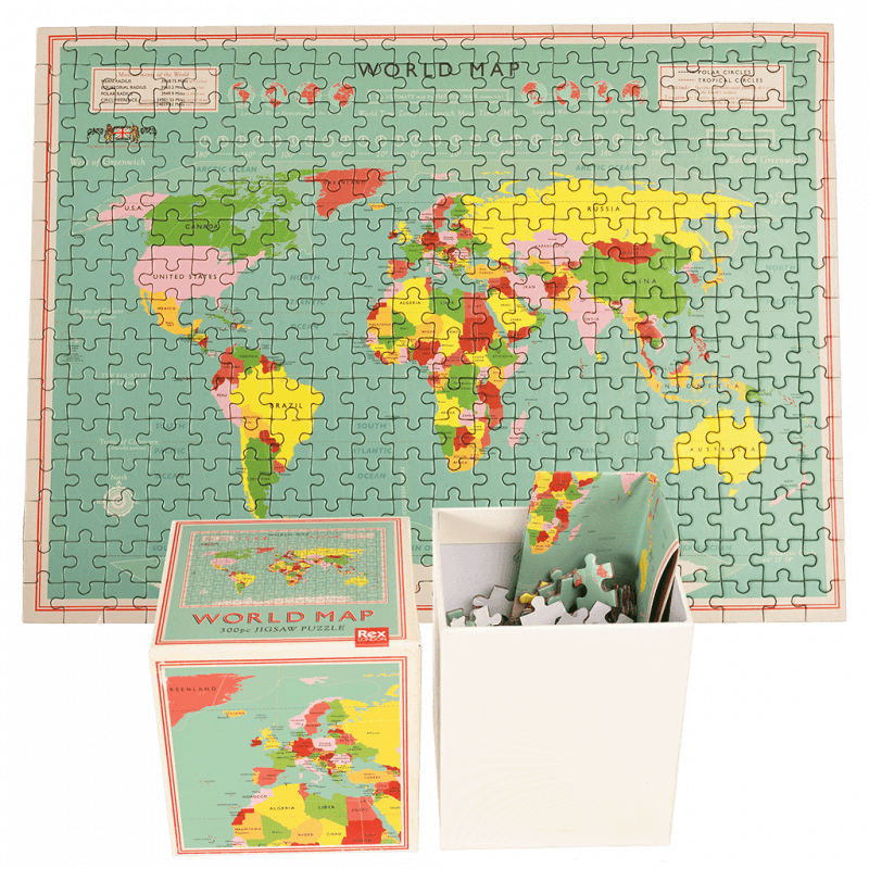 Rex London Jigsaw Puzzle (300 Pieces) - World Map