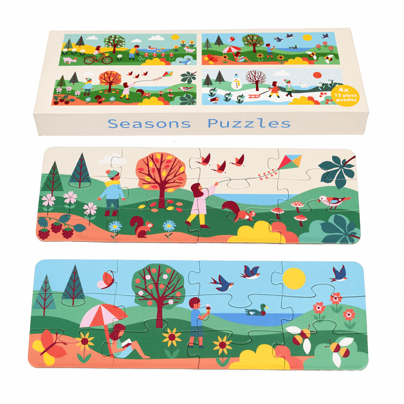 Rex London Jigsaw Puzzles (4 X 12 Pieces) - Seasons