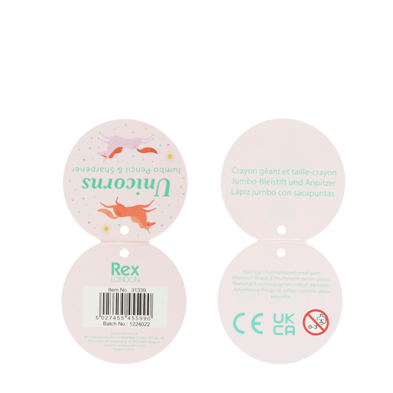 Rex London Jumbo Pencil With Sharpener - Unicorn