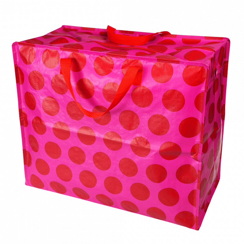 Rex London Jumbo Storage Bag - Spotlight Red On Pink