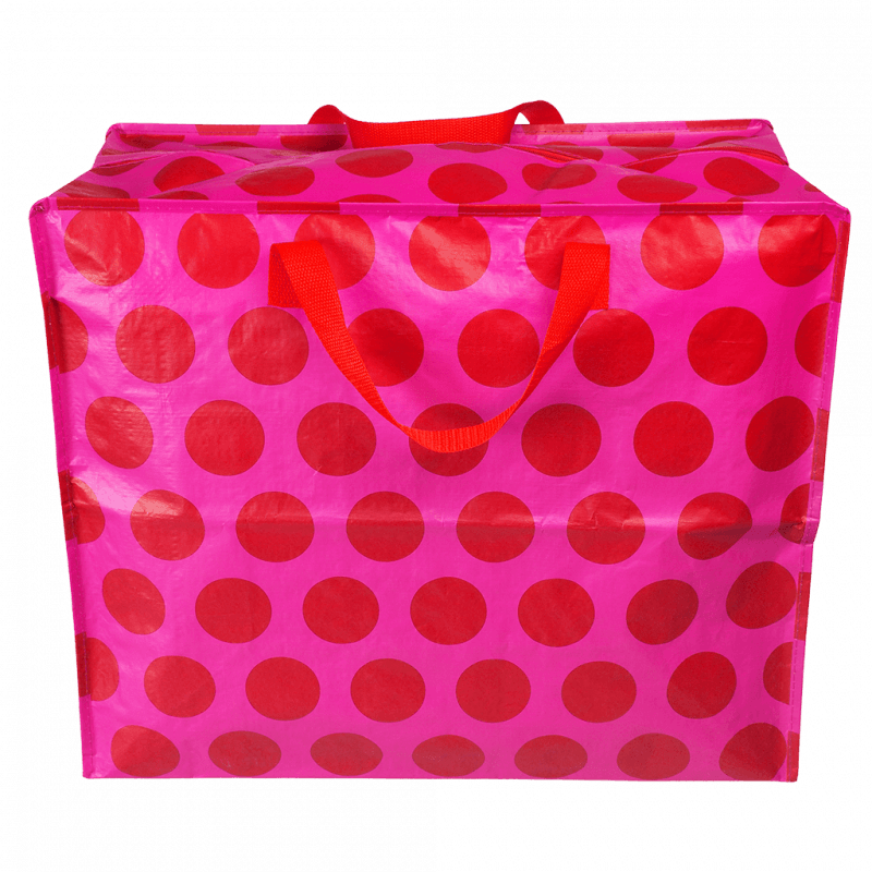 Rex London Jumbo Storage Bag - Spotlight Red On Pink