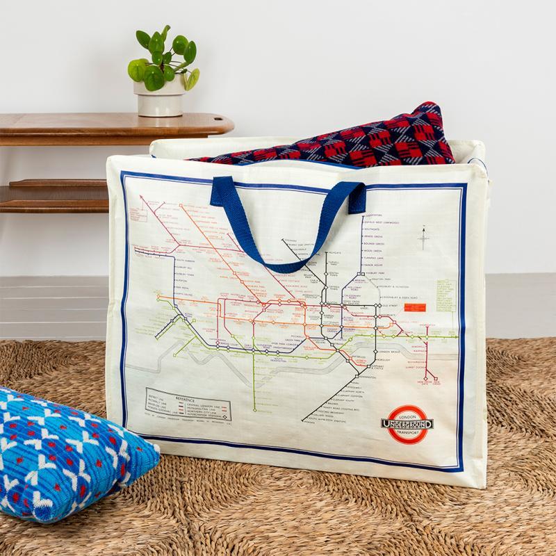 rex london Jumbo storage bag - TfL Heritage Tube Map