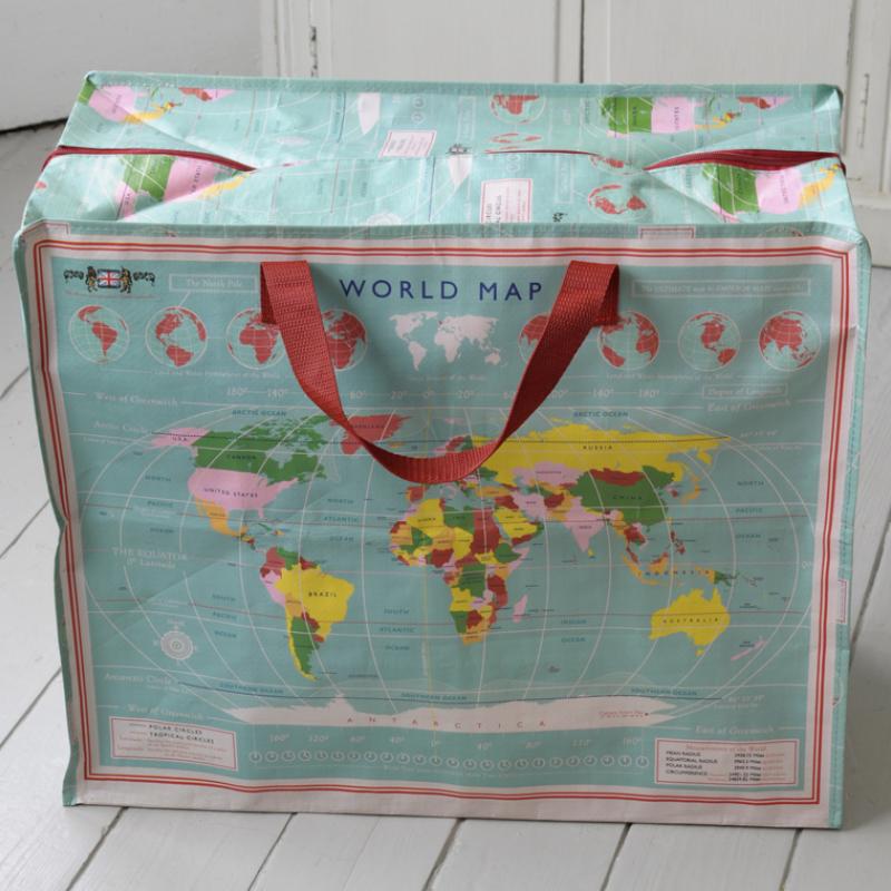 Rex London Jumbo Storage Bag - World Map